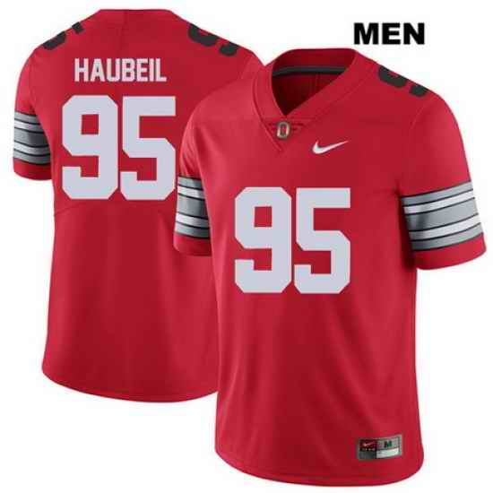 2018 Spring Game Blake Haubeil Ohio State Buckeyes Authentic Nike Mens Stitched  95 Red College Football Jersey Jersey